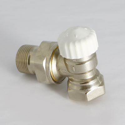 Вентиль термостатический НВ UNI-FITT угловой 3/4" никелированный с разъёмным соединением (165N3000)