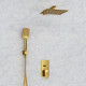 Встраиваемый комплект для душа с верхней душевой насадкой и лейкой WasserKRAFT  (A55201), матовое золото  (A55201)