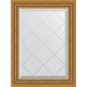 Зеркало настенное Evoform ExclusiveG 71х53 BY 4002 с гравировкой в багетной раме Состаренное золото с плетением 70 мм  (BY 4002)