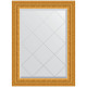 Зеркало настенное Evoform ExclusiveG 87х65 BY 4095 с гравировкой в багетной раме Сусальное золото 80 мм  (BY 4095)
