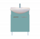 Тумба Misty Джулия - 65 прямая голубая (Л-Джу01065-0610Пр) с раковиной комплект с раковиной (СО000004444)
