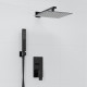 Встраиваемый комплект для душа с верхней душевой насадкой и лейкой WasserKRAFT  (A66209), черный глянец  (A66209)