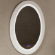 Зеркало для ванной Abber Stein 60 AS6601 с подсветкой белое с сенсорным выключателем с часами  (AS6601)