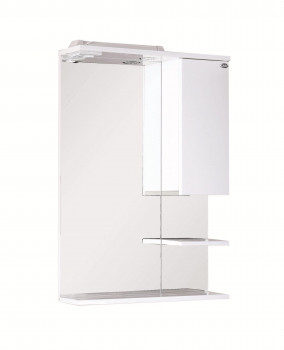 Зеркальный шкафчик Onika Элита 60 белый, правый, с подсветкой (206020)