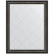 Зеркало настенное Evoform ExclusiveG 120х95 BY 4354 с гравировкой в багетной раме Черный ардеко 81 мм  (BY 4354)