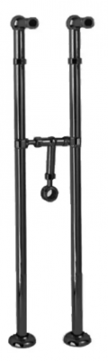 Установочный комплект для напольного смесителя Cezares черный хром (PI-NLC)