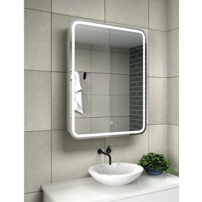 Зеркало-шкаф в ванную с LED подсветкой Relisan ANGELICA Гл000024694, 60x80 прямоугольный