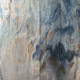 Штора с рисунком, серо-голубой мрамор, в ванную комнату, без колец, полиэстэр САНАКС (01-80)  (01-80)