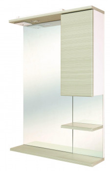 Зеркальный шкафчик Onika Элита 60, оливковый, правый, с подсветкой (206022)