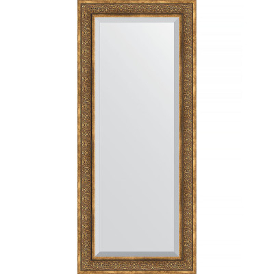 Зеркало настенное Evoform Exclusive 159х69 BY 3578 с фацетом в багетной раме Вензель бронзовый 101 мм