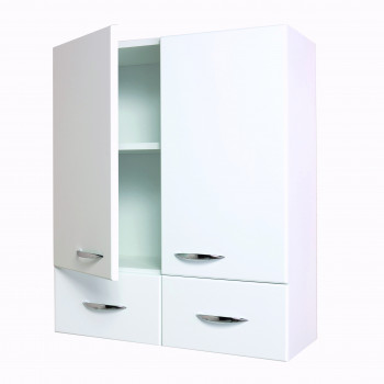 Шкаф в ванную Onika Кредо 60 подвесной, белый, с ящиками (306004)