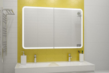 Зеркальный шкаф в ванную Misty Авеню 1200x800 LED с розеткой (МВК001)