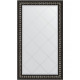 Зеркало настенное Evoform ExclusiveG 129х75 BY 4225 с гравировкой в багетной раме Черный ардеко 81 мм  (BY 4225)