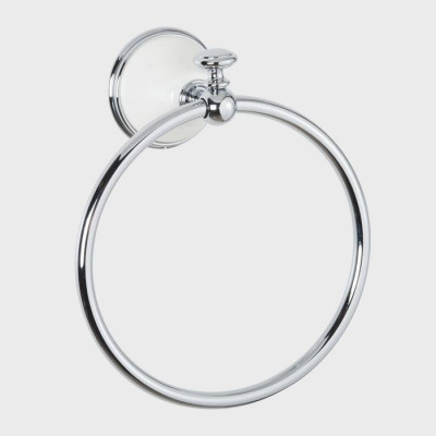 Tiffany World Harmony TWHA015bi/cr полотенцедержатель-кольцо, белый/хром