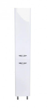 Пенал для ванной Style Line Каре 30 Люкс Plus белый с бельевой корзиной (СС-00002271)