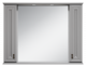 Зеркальный шкаф Misty Лувр 105 серый 1050x800 ПЛвр031051504  (П-Лвр03105-1504)