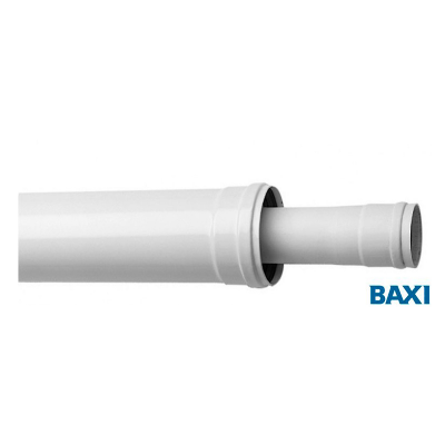 Удлинение коаксиальное полипропиленовое, диам. 80/125 мм, L=1000 мм для конденсационных котлов BAXI (KHG71408851)