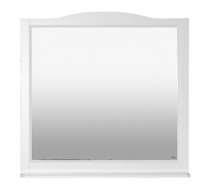 Зеркало в ванную Misty Лувр 105 в раме, белое 105х100 (П-Лвр02105-012Р)