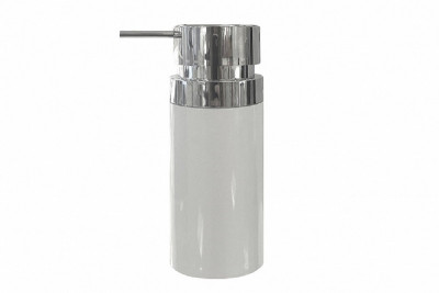 Дозатор для жидкого мыла Primanova белый (0.3л) LENOX, 6.5х 18.5х6.5 см пластик M-E31-01