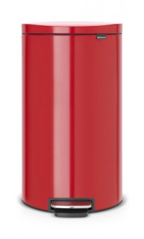 Brabantia FlatBack 484988 мусорный бак с педалью, 30л, пламенно-красный