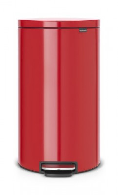 Brabantia FlatBack 484988 мусорный бак с педалью, 30л, пламенно-красный