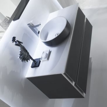 Armadi Art Moderno Cube CBL71 тумба с раковиной антрацит/белый, 71 см