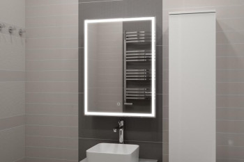 Зеркальный шкаф в ванную Misty Алюр 600х800 левый LED с розеткой (МВК004)