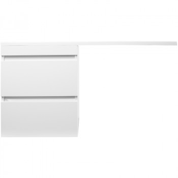 Тумба Style Line Даллас Люкс Plus 110 СС-00002350 подвесная белая с раковиной (чаша слева)
