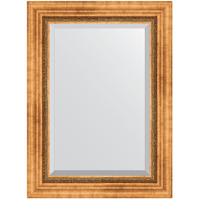 Зеркало настенное Evoform Exclusive 76х56 BY 3386 с фацетом в багетной раме Римское золото 88 мм