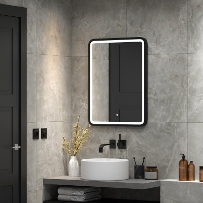 Зеркало в ванную с LED подсветкой Relisan ALEXANDRIA Гл000026096, 60x80 прямоугольное