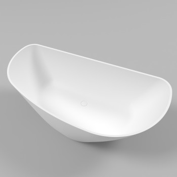 Ванна асимметричная WHITECROSS Topaz 170x80 белый мат иск. камень (0212.170080.200)