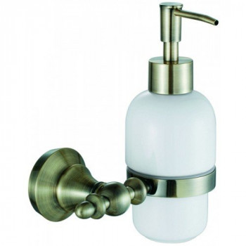 KorDi MONTREUX BRONZE KD 6909 Bronze дозатор для жидкого мыла с держателем, бронза/белый
