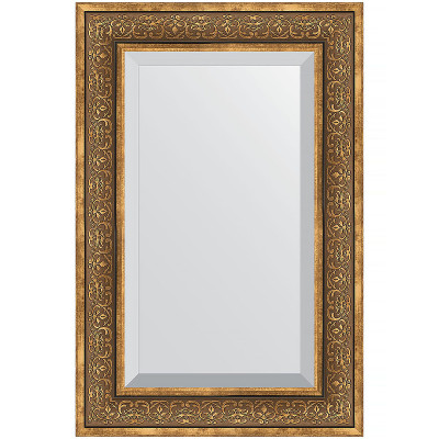 Зеркало настенное Evoform Exclusive 89х59 BY 3422 с фацетом в багетной раме Вензель бронзовый 101 мм