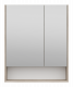 Зеркальный шкаф в ванную Misty Мускат 700x130x850 белый, светлое дерево (П-Мус04070-01)  (П-Мус04070-01)