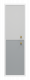 Шкаф-пенал подвесной Brevita Анастейша левый 350x340x1200 белый, серый (Ана-05035-01-01Л)  (Ана-05035-01-01Л)