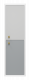 Шкаф-пенал подвесной Brevita Анастейша правый 350x340x1200 белый, серый (Ана-05035-01-01П)  (Ана-05035-01-01П)