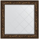 Зеркало настенное Evoform ExclusiveG 89х89 BY 4330 с гравировкой в багетной раме Византия бронза 99 мм  (BY 4330)