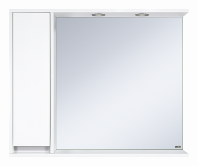 Зеркальный шкаф Misty Алиса - 100 белый левый Э-Али04100-01Л