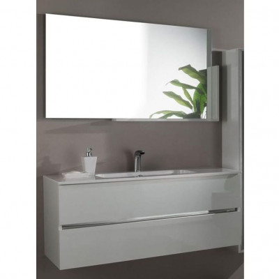 Armadi Art Moderno Lita LTR71 комплект мебели для ванной с зеркалом с полкой, белый глянец, 71 см
