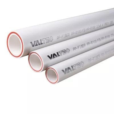 Труба 90х12,3 мм полипропиленовая армированная стекловолокном PN 20, PP-FIBER (белый) VALTEC (VTp.700.FB20.90)
