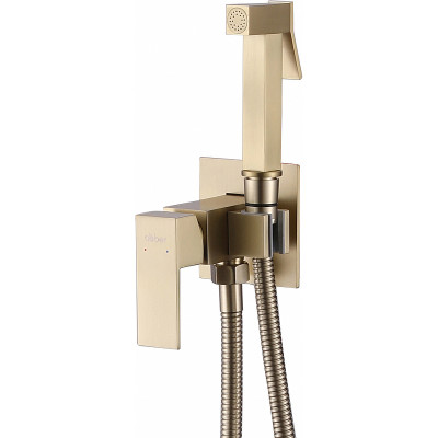 Гигиенический душ со смесителем Abber Daheim AF8226G золото матовое