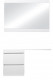 Комплект мебели Style Line Даллас 110 L Люкс Plus подвесной, белый  (СС-00000437+СС-00000704+СС-00000442)