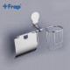 Держатель для туалетной бумаги с дезодорантом Frap металл/пластик, белый/хром (F3303-1)  (F3303-1)