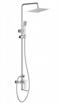 Душевая стойка со смесителем BelBagno ROMANO для ванны, верхним и ручным душем, хром ROMANO-VSCM-CRM