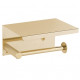 Держатель туалетной бумаги Boheme Uno 10971-G подвесной, закрытый Gold (золото глянцевый)  (10971-G)