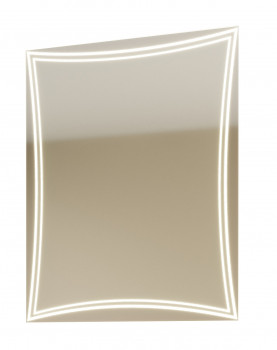 Зеркало подвесное для ванной Marka One Brio 75 Light белый (У26295)