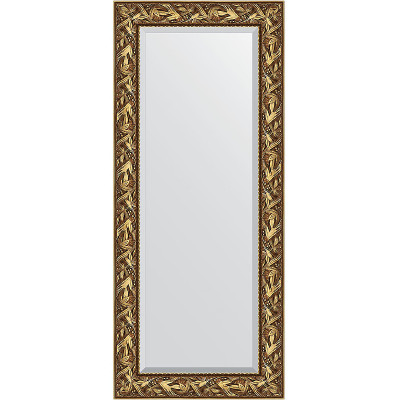 Зеркало настенное Evoform Exclusive 149х64 BY 3545 с фацетом в багетной раме Византия золото 99 мм