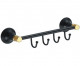 Крючки для полотенец Fixsen Luksor FX-71605-4B черный золото  (FX-71605-4B)
