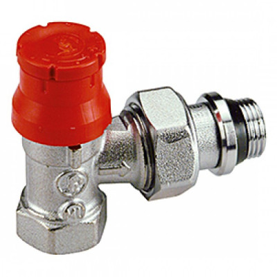 Угловой термостатический клапан терморегулятор для радиатора отопления с преднастройкой 1/2" R401PTG R401PX233 Giacomini