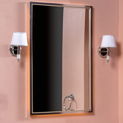 Зеркало в ванную Armadi Art Monaco 566-CPCR с подсветкой 70х110 см, хром/капучино